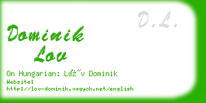 dominik lov business card